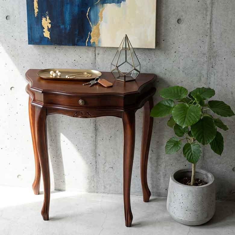 コンソールテーブル 猫脚 木製 イタリア おしゃれ かわいい 送料無料