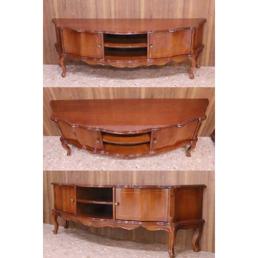 テレビ台 ローボード イタリア 象嵌 W165cm 猫脚 ローキャビネット