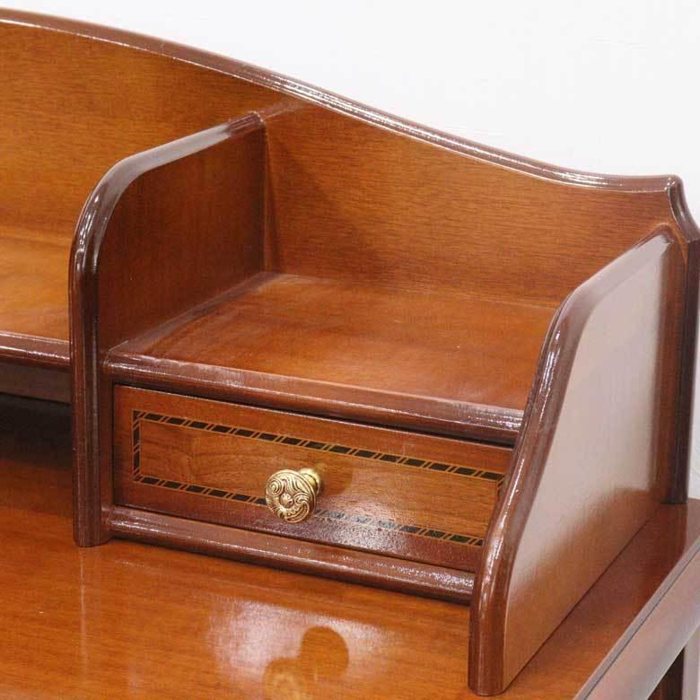 イタリア ライティングデスク ブラウン 猫脚 完成品 アンティーク