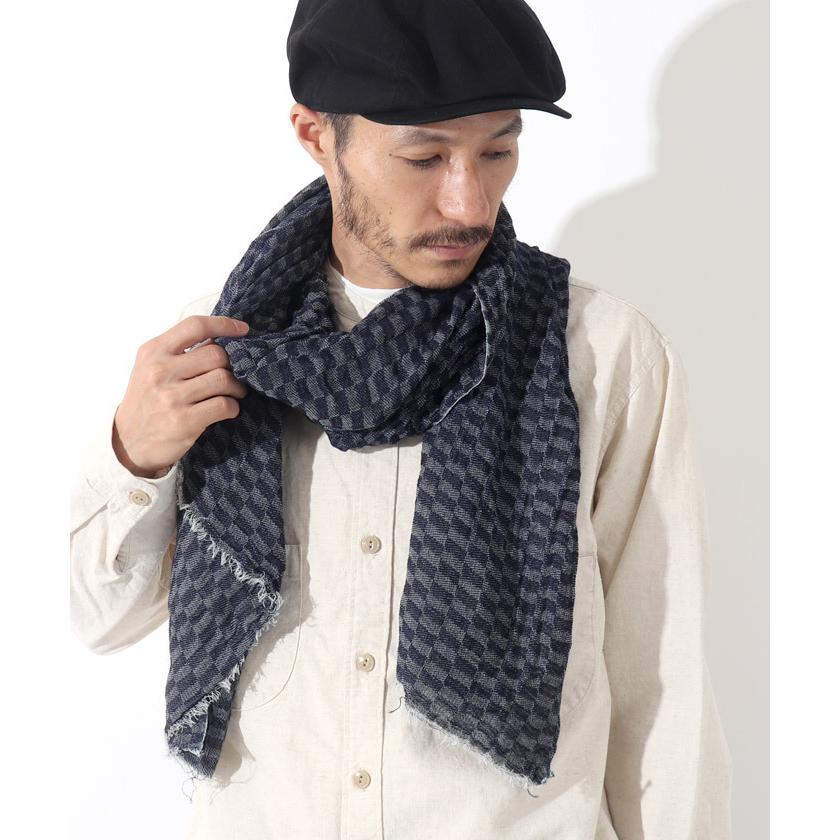 児島ジーンズ 大判 インディゴ ストール 【全2色 180cm×60cm