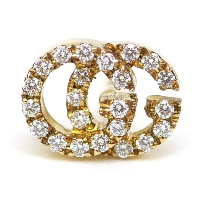 GUCCI（グッチ） ピアス 片耳用 シングル GGランニング ダイヤモンド