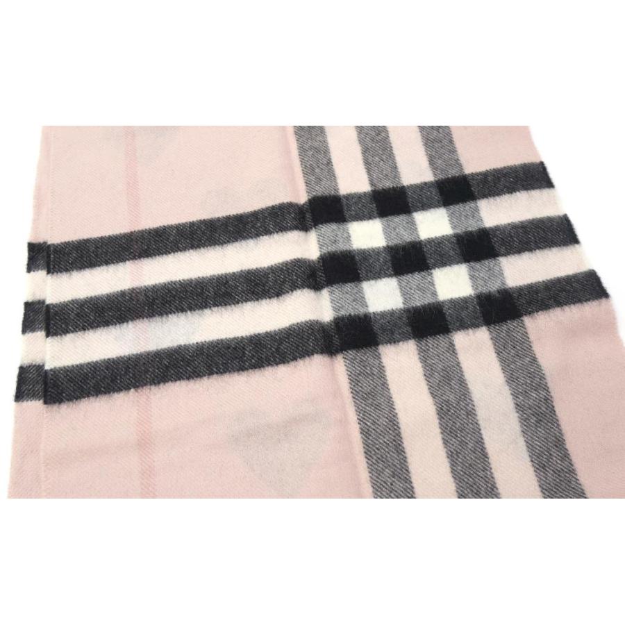 BURBERRY（バーバリー） チェック＆ハート マフラー ピンク カシミヤ