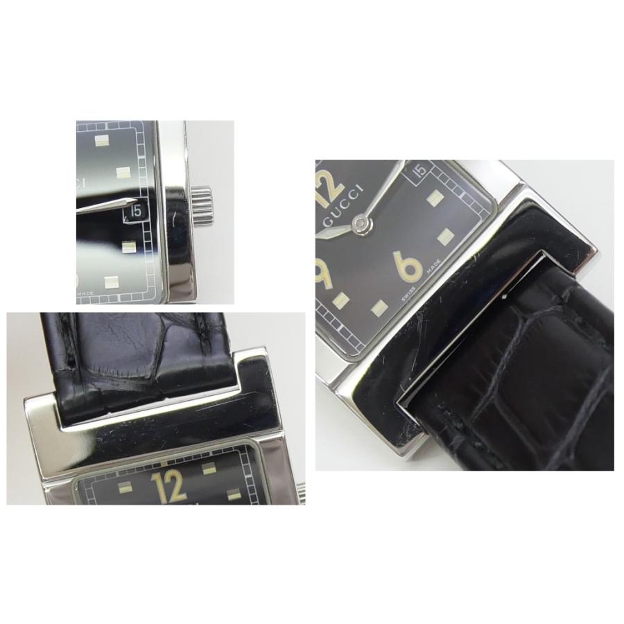 GUCCI（グッチ） レディースウォッチ 腕時計 クオーツ 黒革ベルト