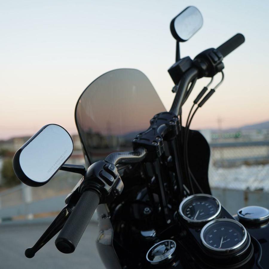 ARLEN NESS（アレンネス） オーバル・ミラー ブラック 左 : HD-PARTS