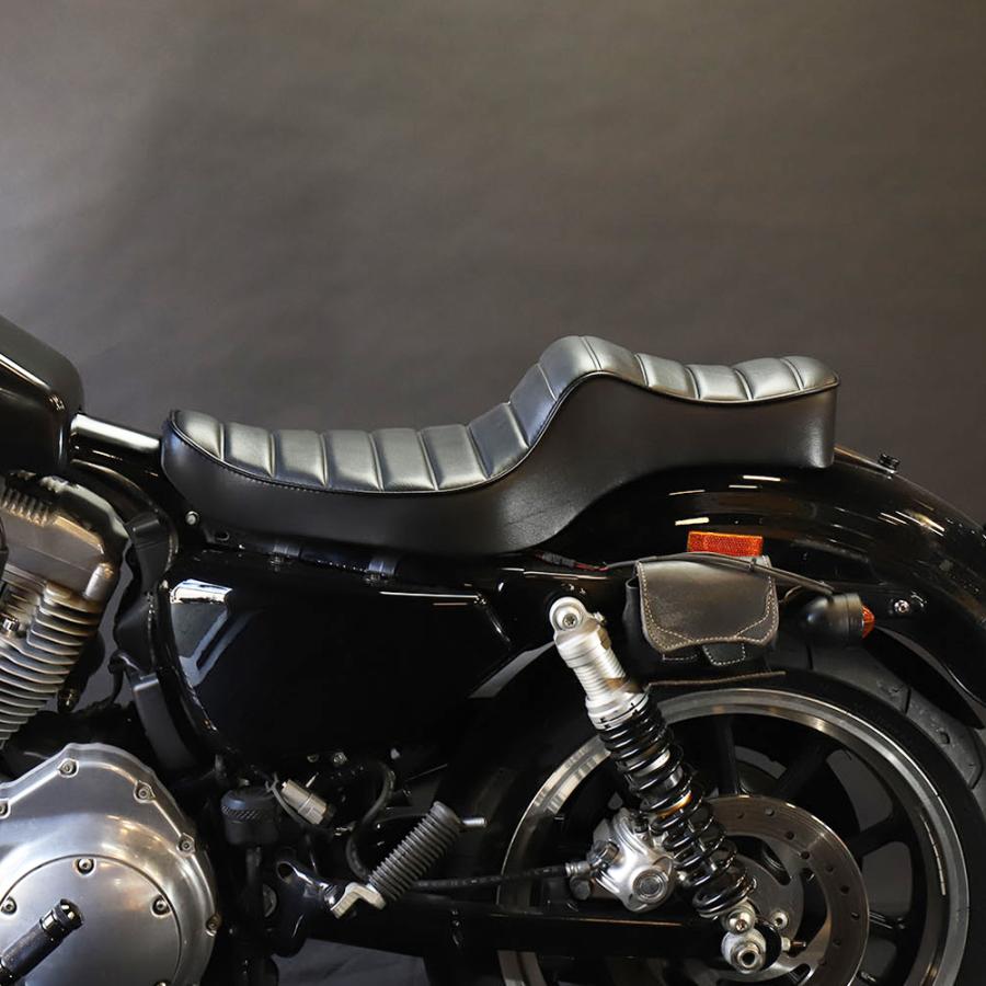 GLEAMING WORKS 2010〜2021 スポーツスター、キャメル シート ブラック