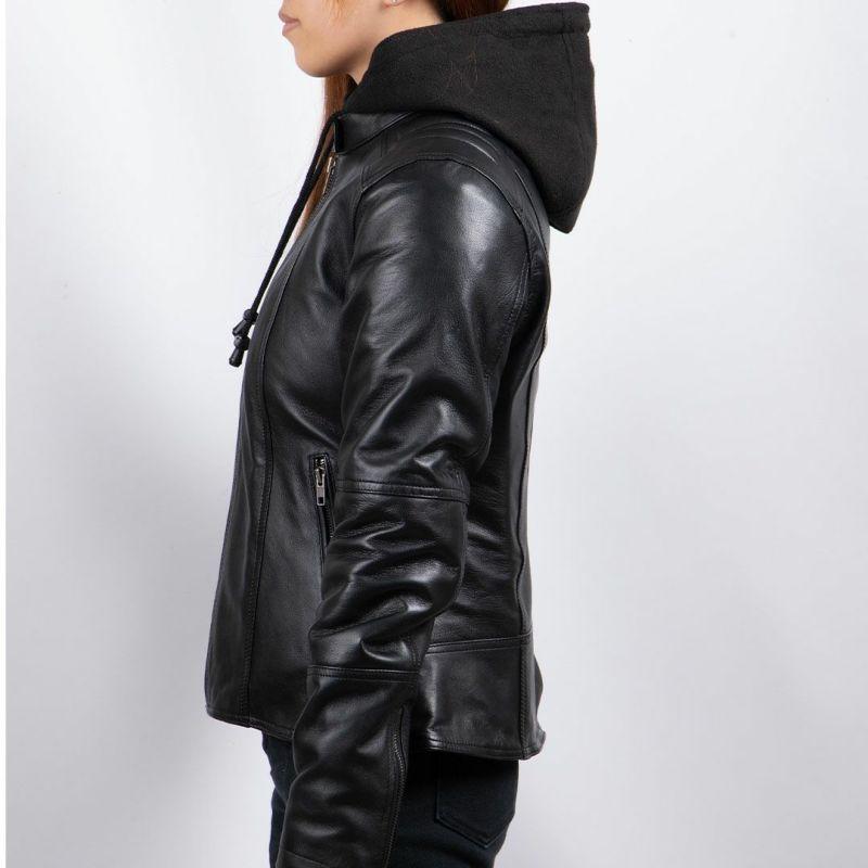 DEGNER デグナー レディース ウインター フード付き レザージャケット