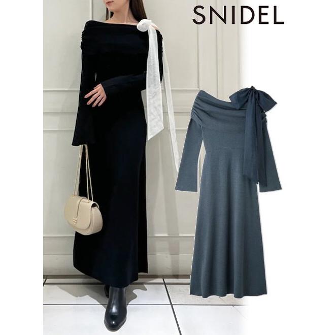 SNIDEL（スナイデル） (セール50%OFF) ワンショルダーリボンニット
