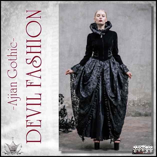 メディチカラー＆ツタ柄のドレスジャケット ゴシック 服 送料無料 黒