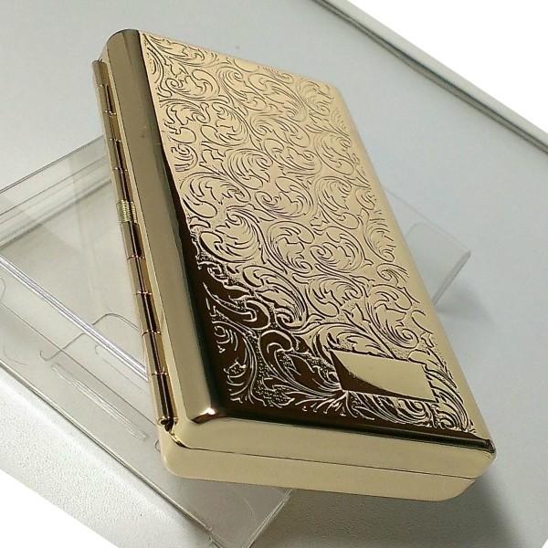 シガレットケース レディース ロング対応 ゴールドアラベスク
