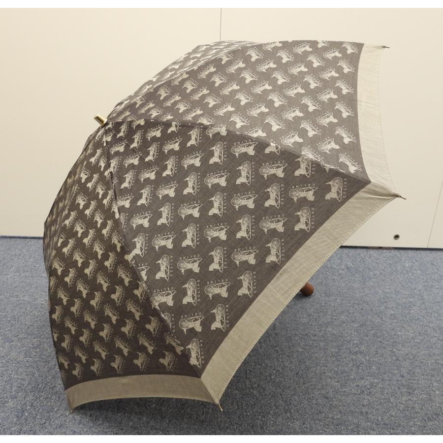 CELINE（セリーヌ） 折畳日傘 馬車柄 灰 パラソル ヴィンテージ