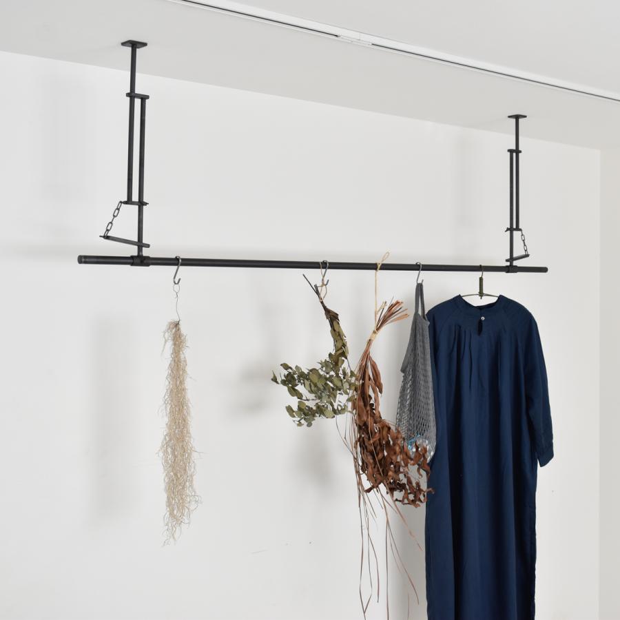 天井吊り昇降式ハンガー＜IRORI＞幅1800mm 店舗 什器 アイアン