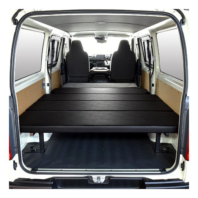 ハイエース DX 標準ボディ ロータイプ m.flat ベッドキット レザー