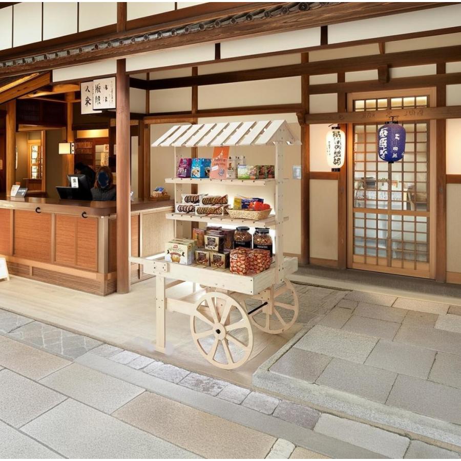 屋台販売台 マルシェ 受付 ディスプレイ 日本製 民芸和家具 ビュッフェ