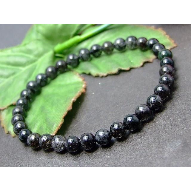 天然石 パワーストーン 50935 5mm A ブラック ルチル クォーツ 針水晶