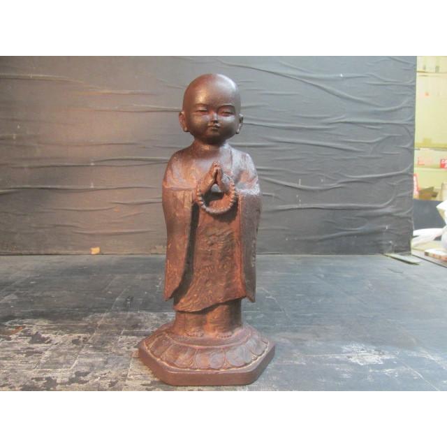 友沢正彦 ブロンズ 「祈り」 地蔵菩薩立像 地蔵尊 仏像 彫刻 : 手作り