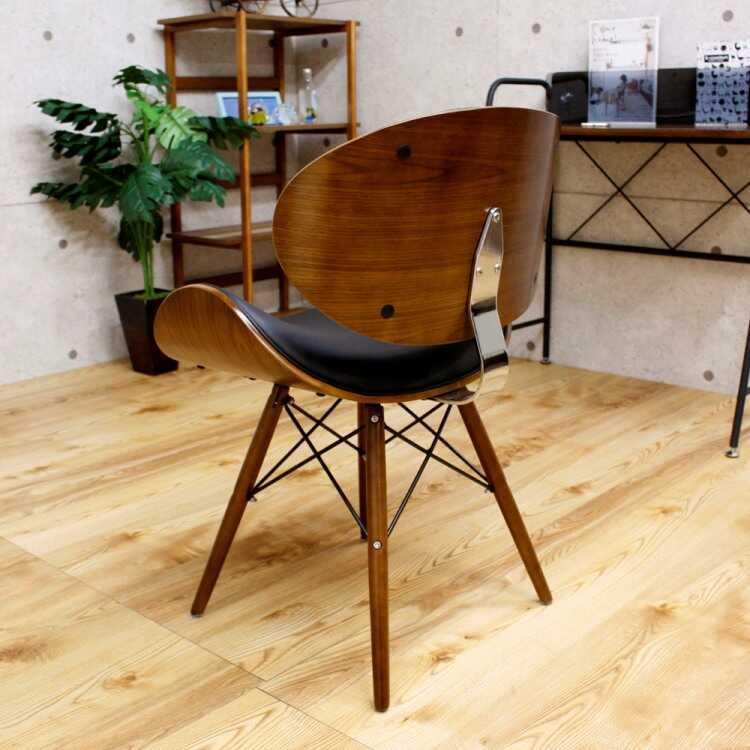 ダイニングチェア ソフトレザー製 合成皮革 合皮 ミッドセンチュリー