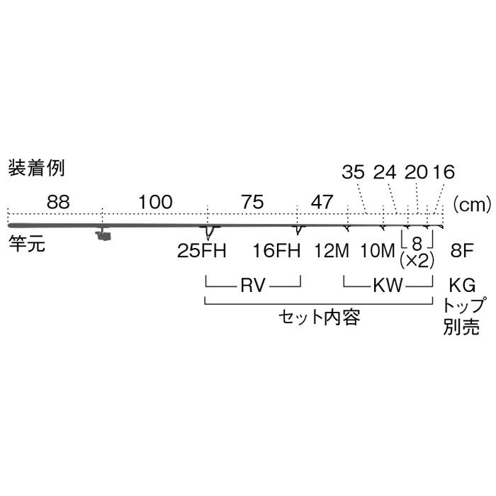 Fuji T2-RVTG25FH6 投げセット ガイドセット トップガイド別売 富士