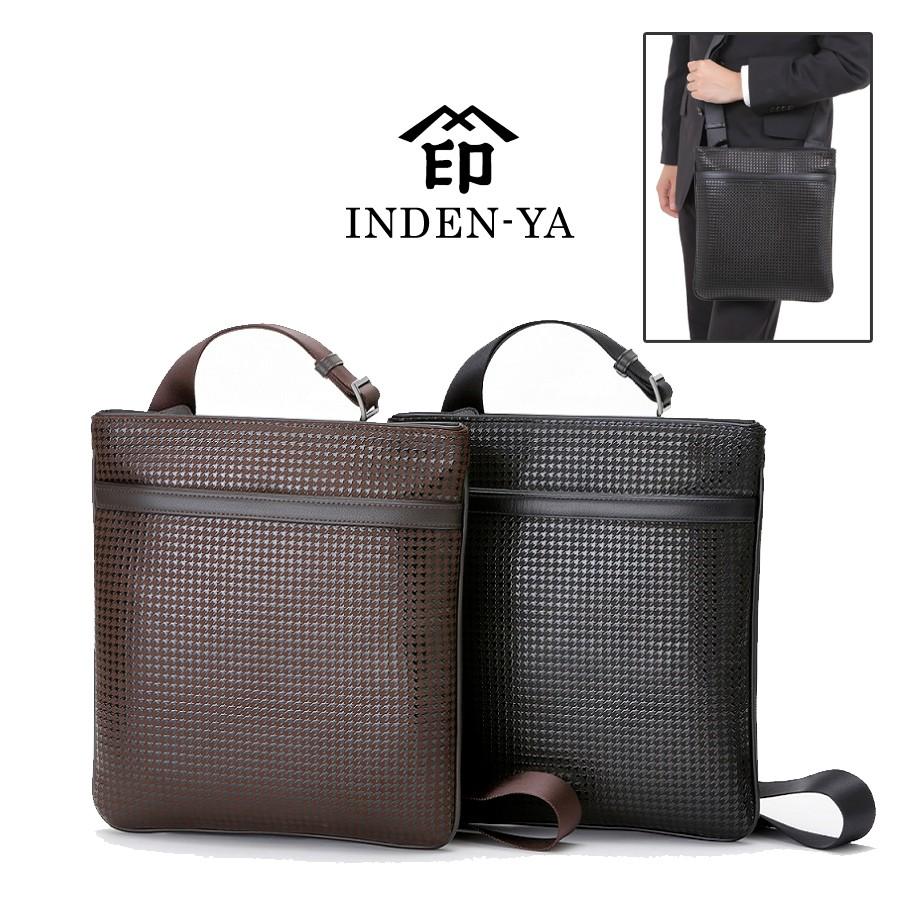 印傳屋（INDEN-YA） 卒業祝い ショルダーバッグ メンズ 本革 和柄 隼人