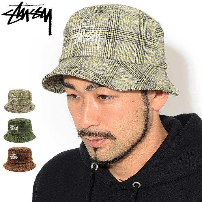 STUSSY（ステューシー） バケット ハット STUSSY Big Logo Plaid