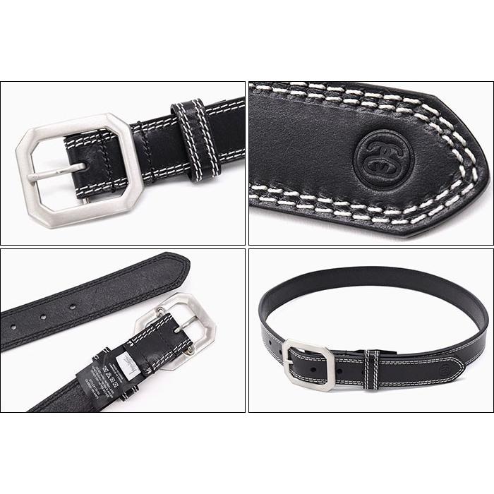 STUSSY（ステューシー） ベルト メンズ Contrast Stitch Leather