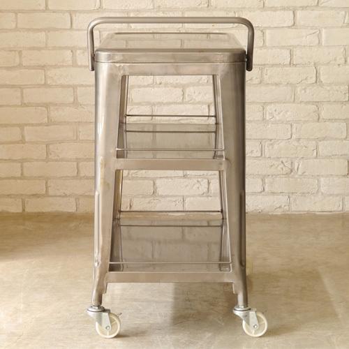 キッチンワゴン キャスター付き スチール アイアン ワゴン 3段