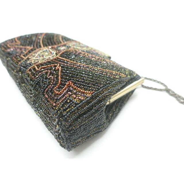 京都一輝堂》【着物】 アンティーク 和装小物 ビーズバッグ お洒落 R6W