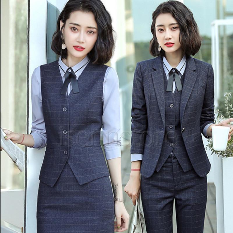 レディース スーツ 5点スーツセット チェック柄 フォーマル