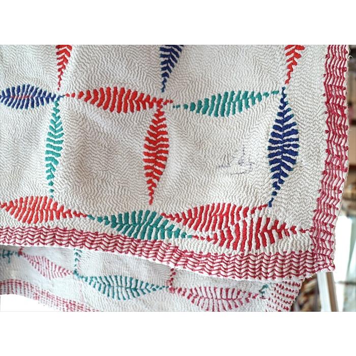 インド カンタ刺繍 パッチワーク/ラリーキルト 古布 ヴィンテージ