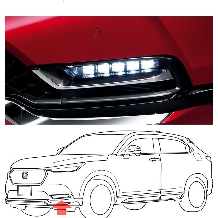 新品! VEZEL フォグライトガーニッシュ クロームメッキ 左右セット