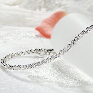 Pt850 2.0ct ダイヤモンド テニスブレスレット プラチナ ダイヤ