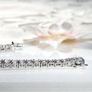 Pt850 5.0ct 豪華 ダイヤモンド テニスブレスレット ダイヤ ブレス