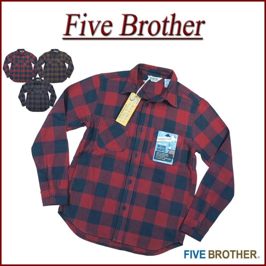 FIVEBROTHER（ファイブブラザー） バッファローチェック 長袖 ヘビー