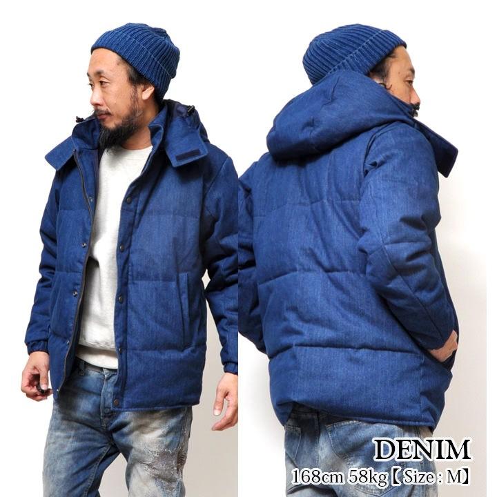 HOUSTON（ヒューストン） デニムダウンジャケット メンズ インディゴ