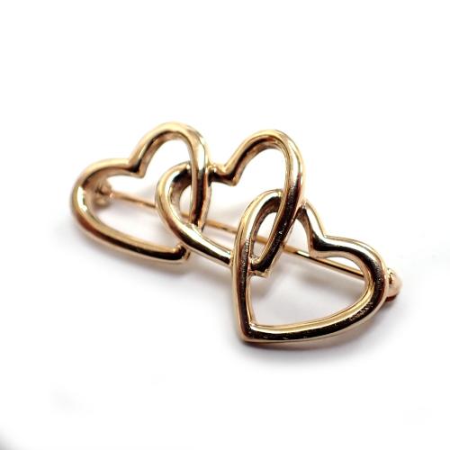 TIFFANY&Co.（ティファニー） 14K スリーハート ブローチ オープン