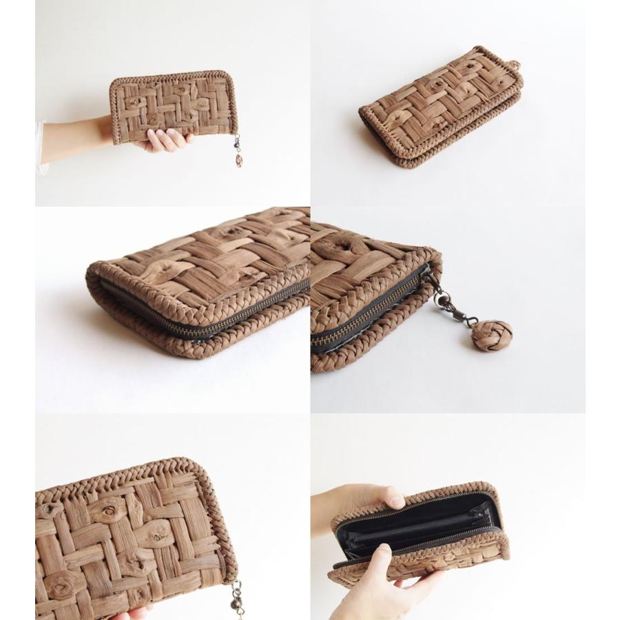 純国産 山葡萄蔓細工 山葡萄の財布 太乱れ編み チャーム付き : おまめ