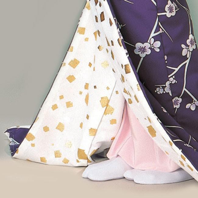 腰下 舞踊 稽古用 紫地 梅 裾引き 引き摺り お引き 22126 : ODORI