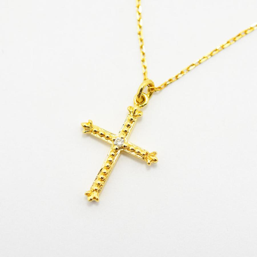 AHKAH（アーカー） ネックレス クレオクロス ダイヤモンド K18 750