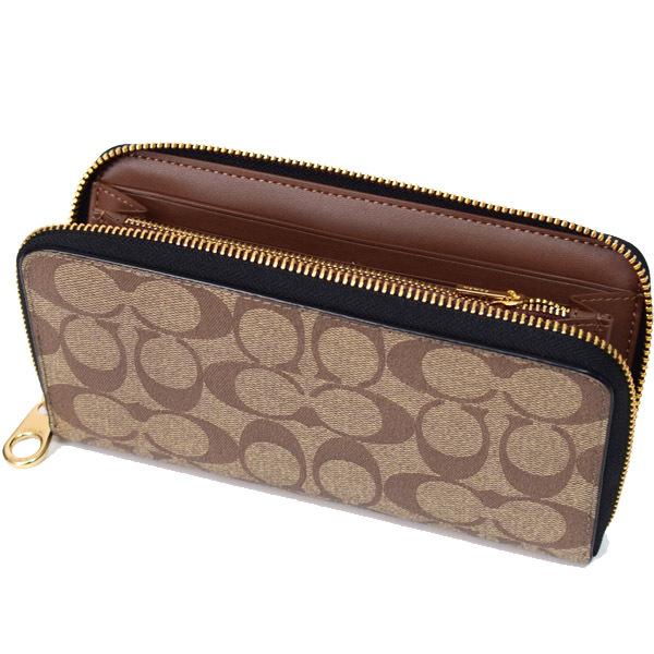 COACH（コーチ） 長財布 コーティングキャンバス ぺブルレザー