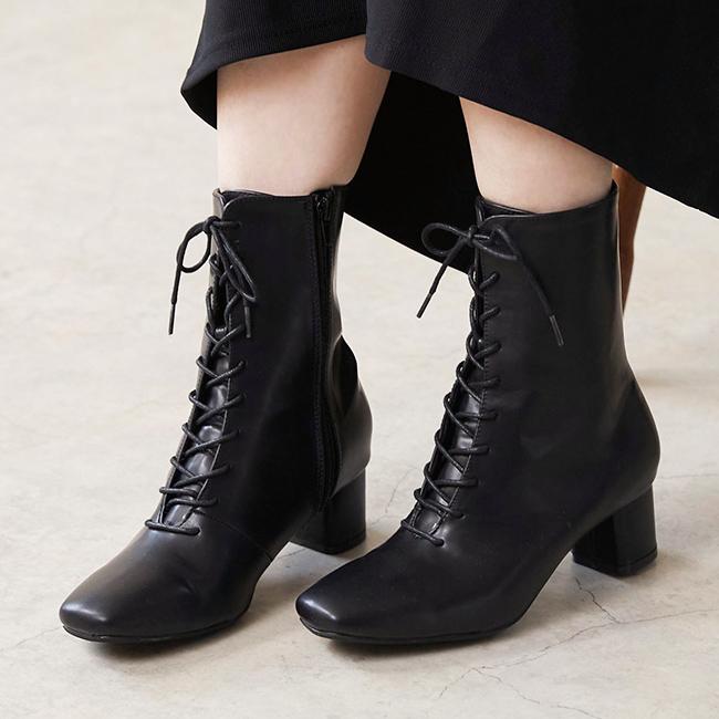 menue（メヌエ） レースアップブーツ レディース 編み上げ サイド