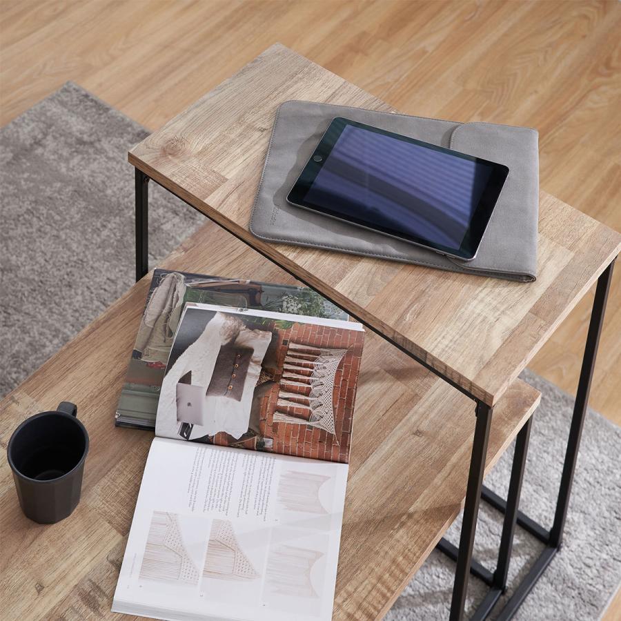 LOWYA（ロウヤ） ローテーブル ネストテーブル テーブル 伸縮 幅87 3個