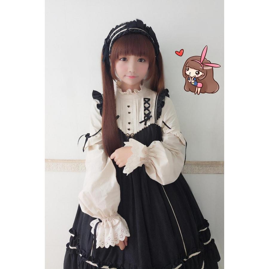 即納有り】ロリータ服 ベビードールワンピース ハイウエスト リボン