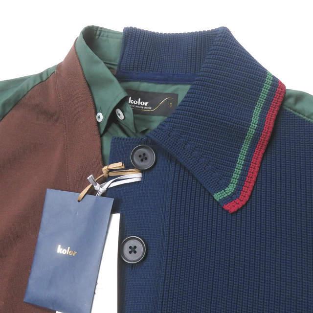 新品 kolor カラー 21SS 強撚天竺 S/S KNIT ドッキングニット