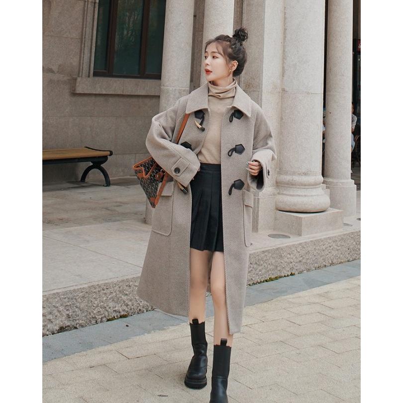 ヘリンボーン コート ロング ダッフルコート アウター レディース 冬
