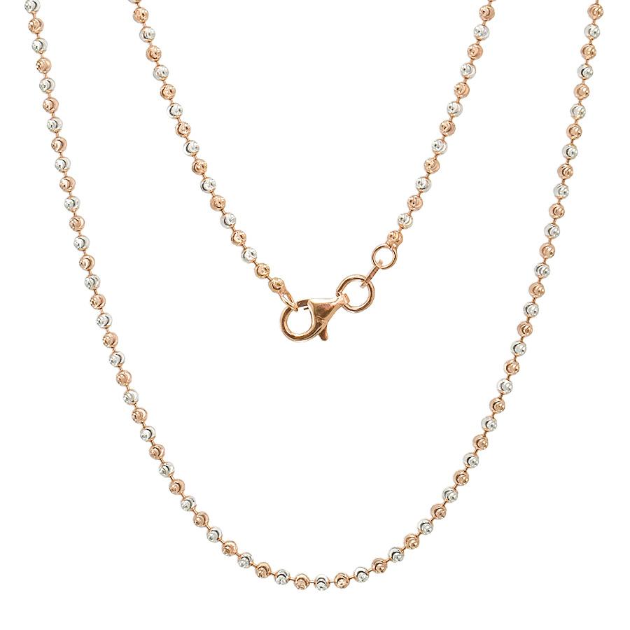 イタリア製 シルバー ムーンカット ボール チェーン ネックレス 2