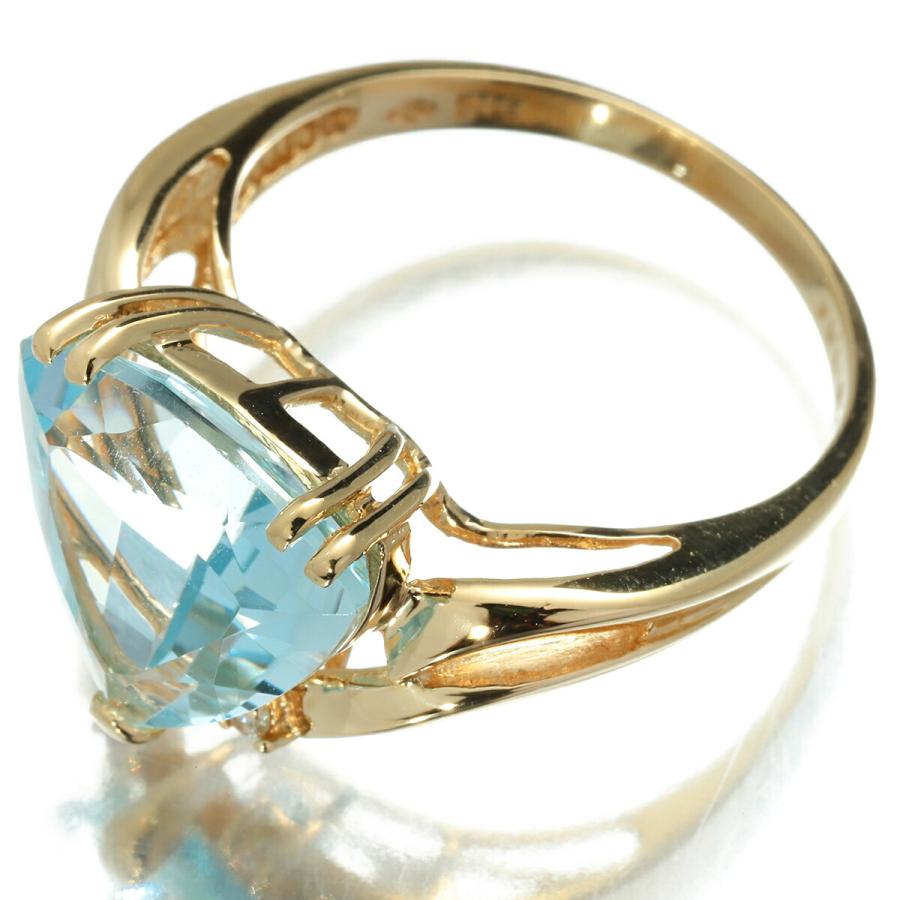 ジュエリーマキ リング 指輪 ブルートパーズ 5.22ct ダイヤモンド