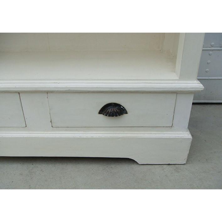 ハイシェルフ 本棚 ブックシェルフ 店舗什器 木製 無垢 白