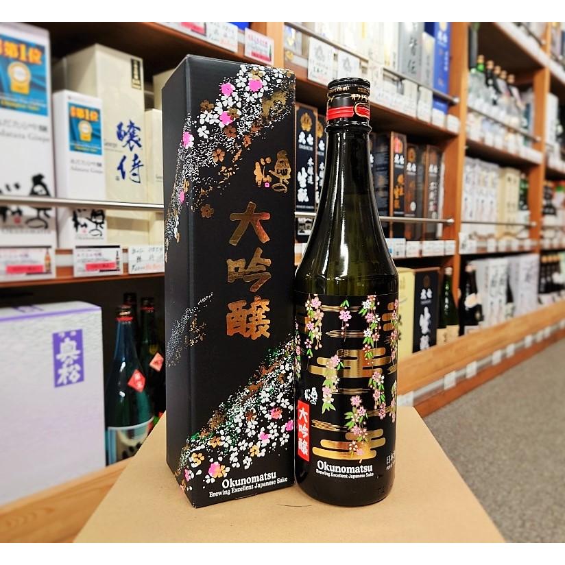 奥の松 日本酒 大吟醸 さくらラベル 720ml 15度 福島県 二本松市 奥の