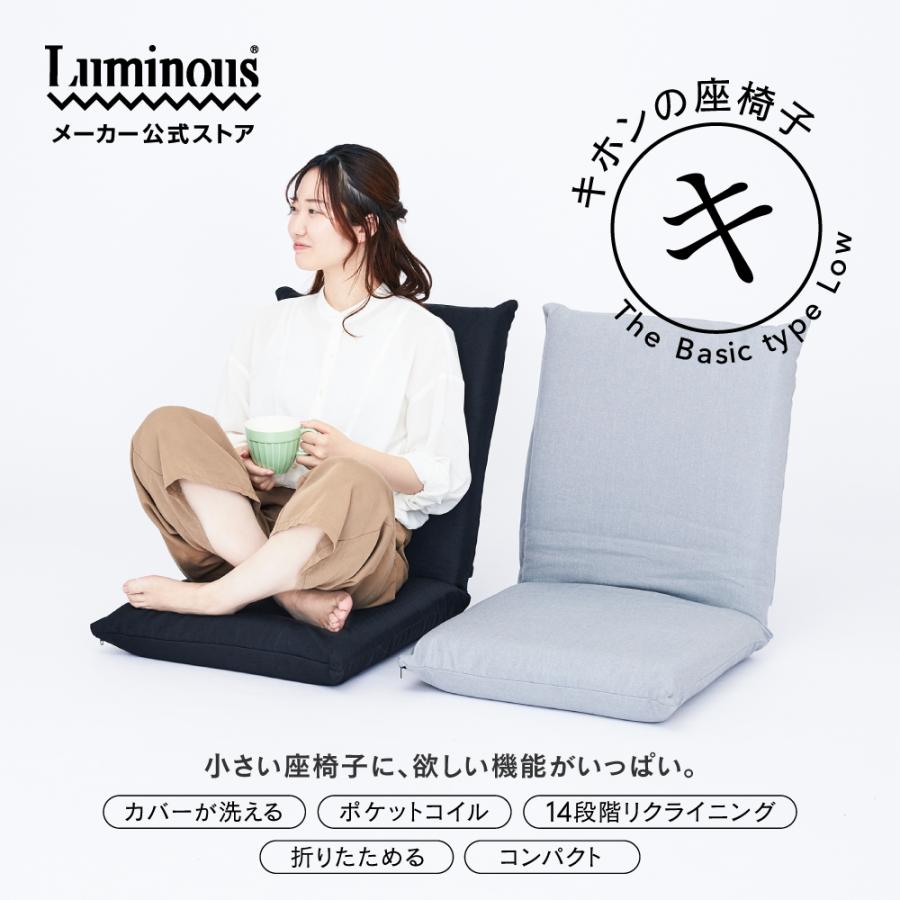 Luminous 座椅子 コンパクト 洗えるカバー おしゃれ 1人掛け フロア