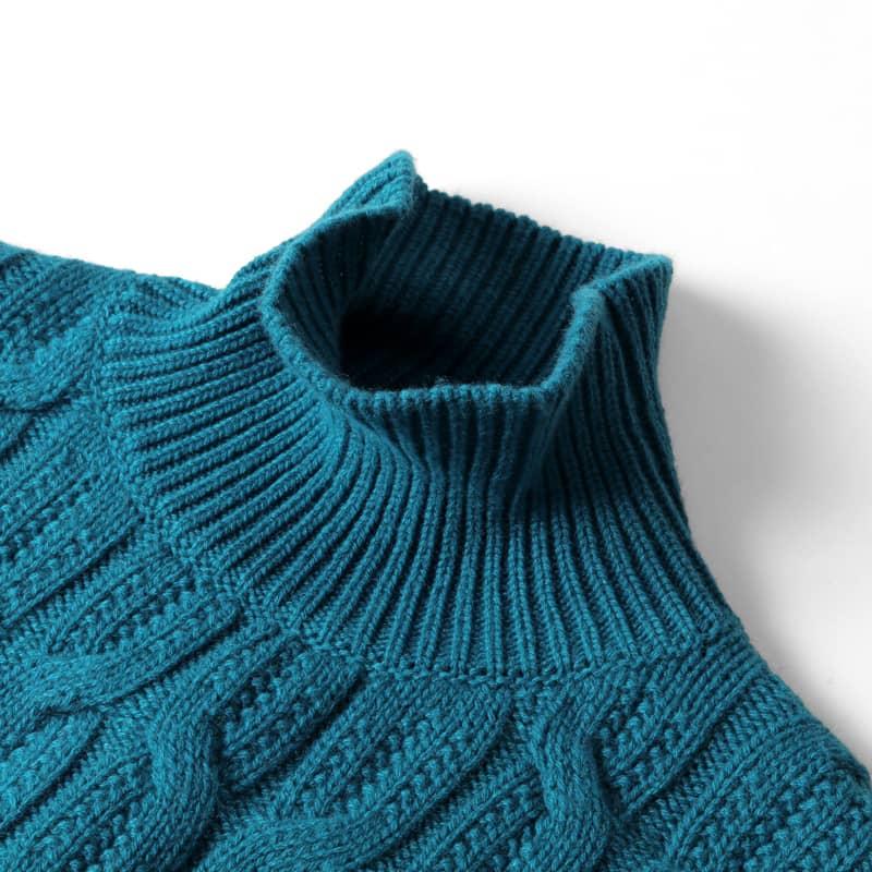 DRUMOHR（ドルモア） ケーブル編みカシミヤミドルゲージタートルネック