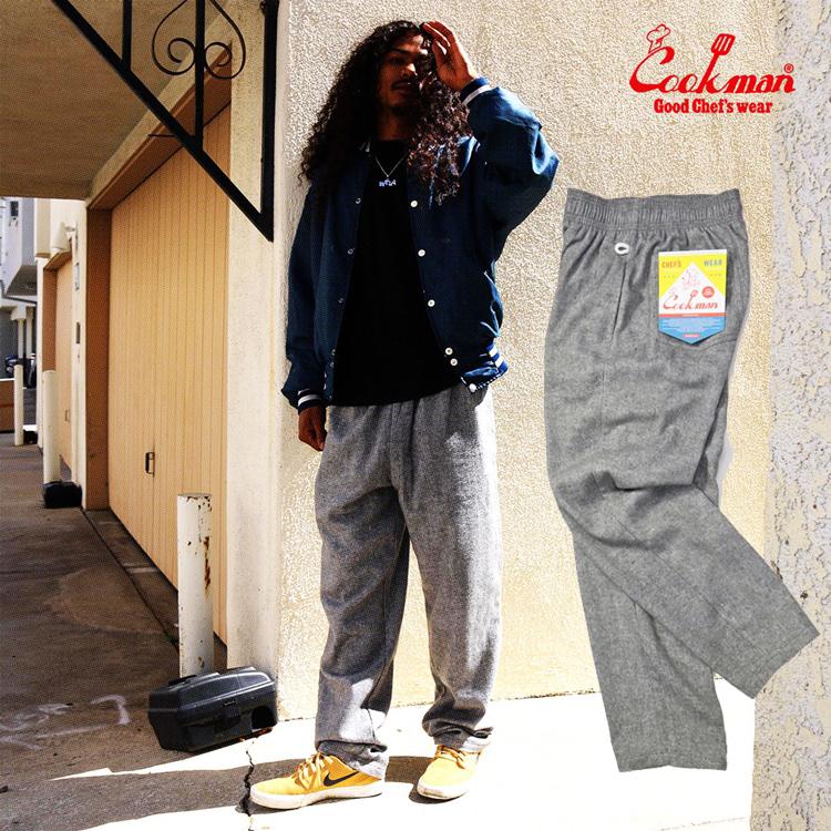 COOKMAN（クックマン） Chef Pants Milk Tweed Gray シェフパンツ